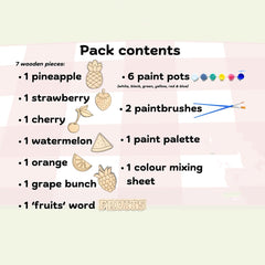 paintable wooden fruit shapes