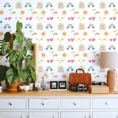sun cloud stencil for nursery wall painting