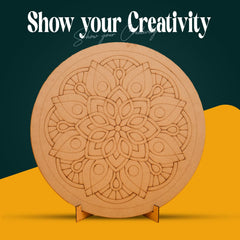American Elm 3-Piece Art Board Set Pre-Marked MDF Circles for Lippan, Mandala & DIY Craft Kit Home Wall Decor