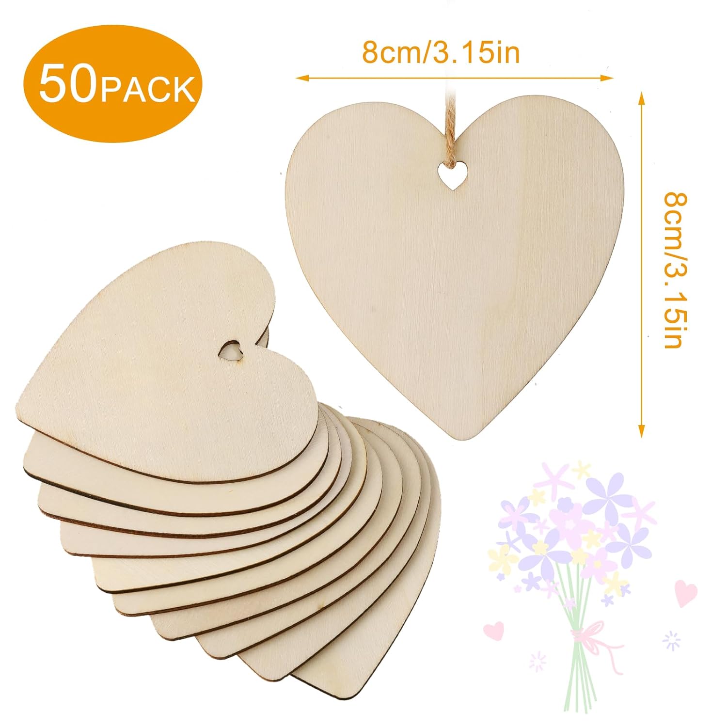 blank wood heart ornaments