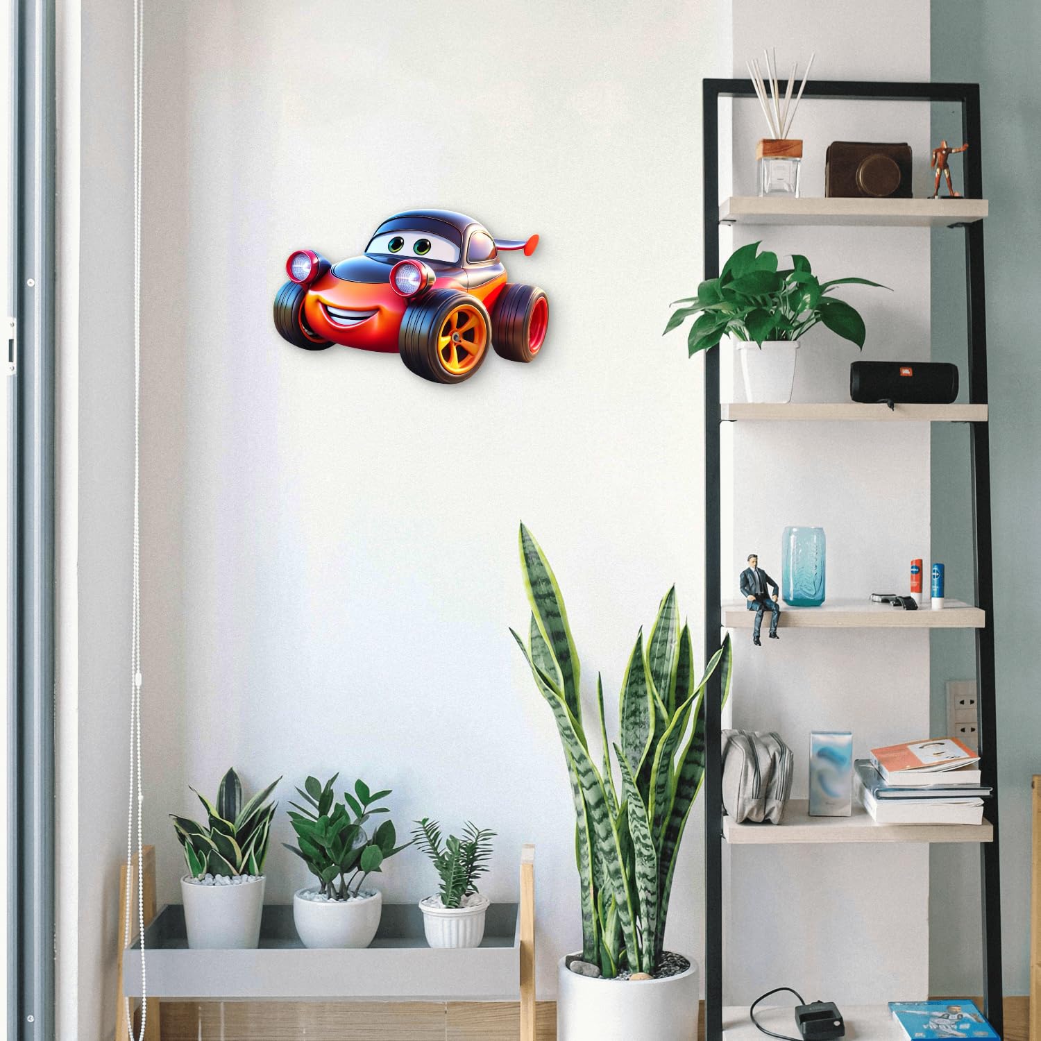 children's bedroom 3d mdf supercar wall art decoration