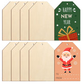 Set of Christmas-themed gift tags including a 'Happy New Year' tag and a Santa Claus tag.