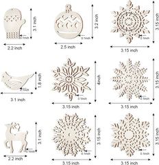 Set of wooden cutouts with measurements displayed