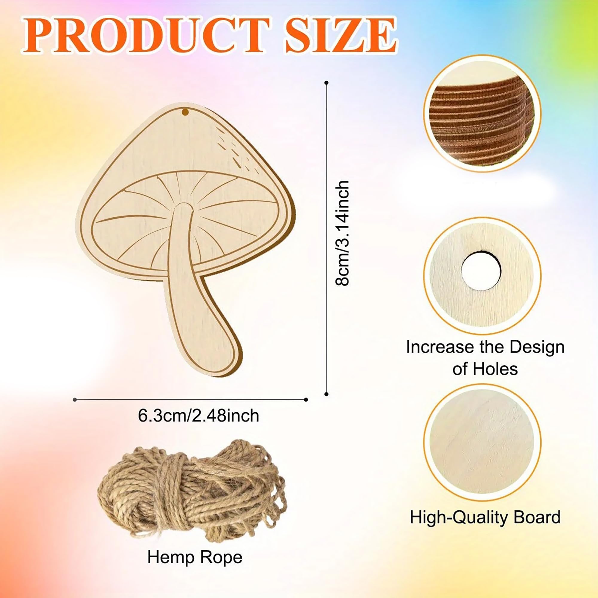mushroom wooden cutouts
