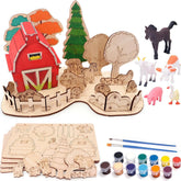 unfinished wooden animal cutouts animal craft kit for kids MDF craft board animals for kids DIY animal crafts cutouts for kids craft set