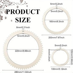 Cliths Round Gear Weaving Loom Kit DIY Wooden Frame for Tapestry Making Wall Hanging Crafts Knitting Tools for Beginners Kids Adults Woven Yarn Art Decor