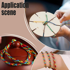 wooden disc loom for jewellery making