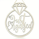 just engaged props engaged props engagement party decor bridal shower decoration diamond engagement ring engagement props for photoshoot engagement photo booth props wooden bachelorette party decoration