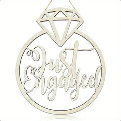 just engaged props engaged props engagement party decor bridal shower decoration diamond engagement ring engagement props for photoshoot engagement photo booth props wooden bachelorette party decoration