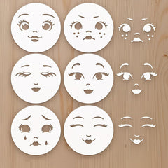 facial expression stencil for spray painting
