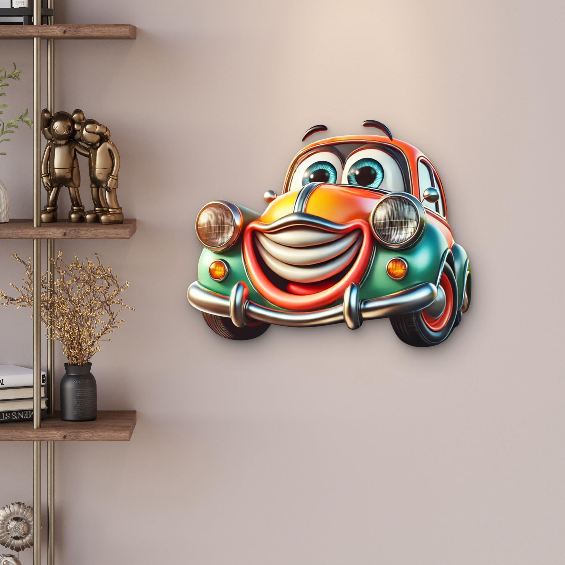 exciting 3d toy car wall decoration for kids' playroom design