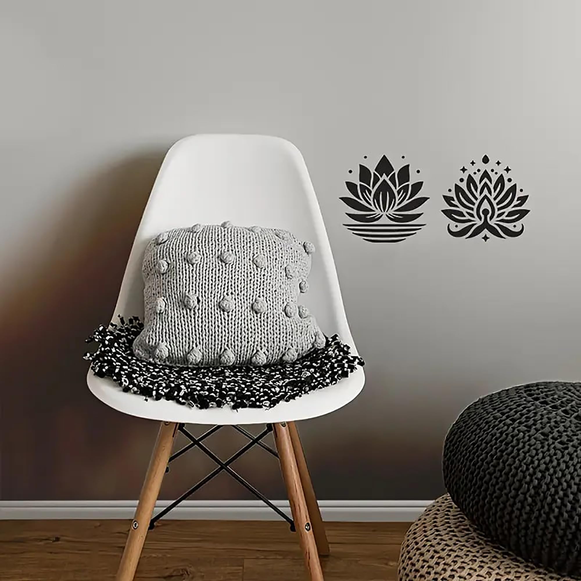 4pc diy meditation art templates