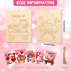 wooden heart cutouts