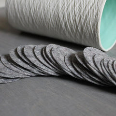 Cliths Grey Felt Circles Round Non Woven Fabric Cutouts for DIY Crafts, Wax Melts, Diffuser Pads