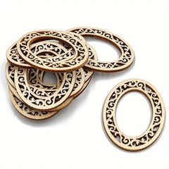 American Elm 20 Pcs Wooden Lace Photo Frame Cutouts DIY Scrapbooking Ornaments for Card Making, Halloween, Kids Crafts, Vintage Style Wooden Frame Shapes