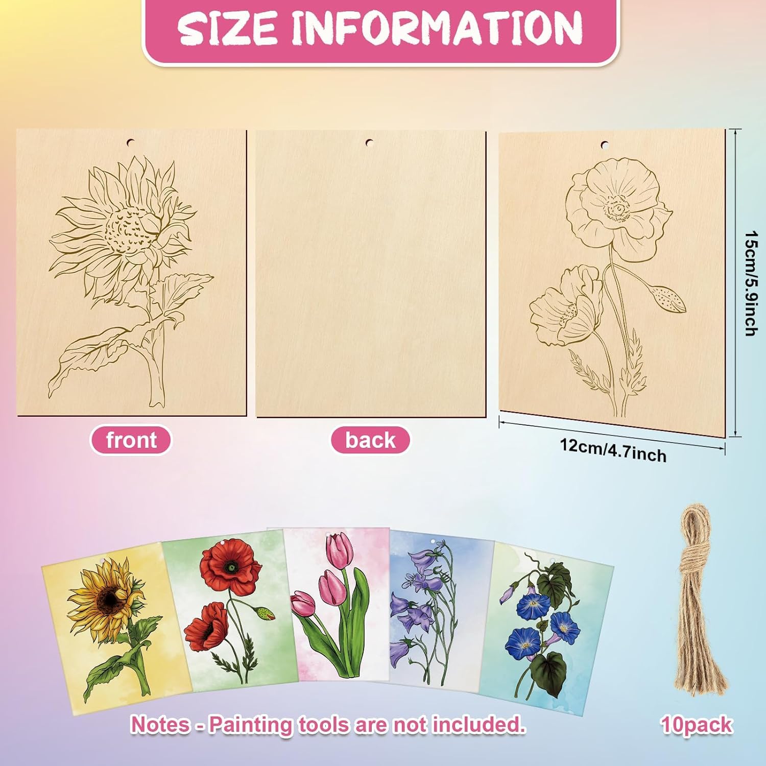 tulip wooden cutouts for crafts