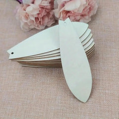 American Elm 20 Pcs Surfboard Shapes Wood Cutouts Blank Wooden Surf Board Ornaments for DIY Crafts