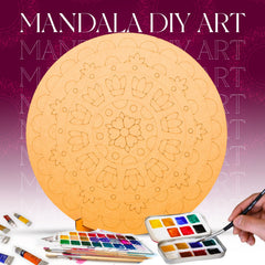American Elm 3-Piece Art Board Set Pre-Marked MDF Circles for Mandala & Madhubani Art DIY Indian Craft Kit