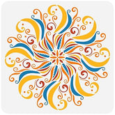 mandala floral stencil for wall painting