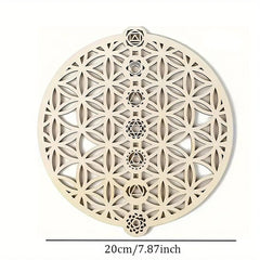 laser cut wooden floral mandala wall art décor