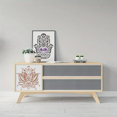 Lotus flower stencil design