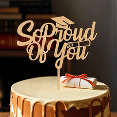 reusable so proud of you cake topper for academic milestones