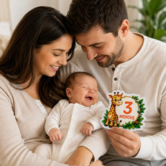 jungle animal baby age marker cards