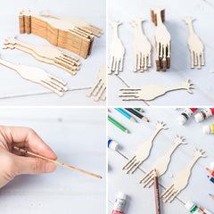 unfinished giraffe craft shapes