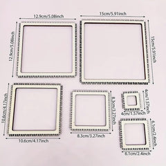 Cliths Wooden Square Weaving Loom Set of 6 Pcs Yarn Loom DIY Kit for Embroidery, Weaving, Macrame Crafts