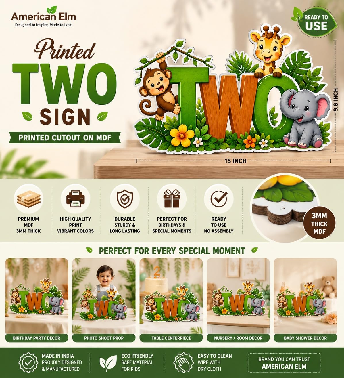Wild Two Birthday Party Decoration
