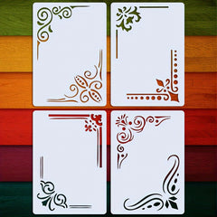 corner stencil set reusable plastic