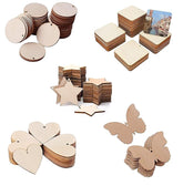 Mixed shape wood cutouts 5x5 cm MDF craft blanks for resin art bulk DIY keychain supplies 1.96 inch