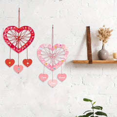 Cliths Heart Shape Dream Catcher Craft Kit DIY String Art