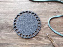 Cliths Set of 4 Square Felt Crochet Bases for DIY Bags & Baskets Eco Friendly Felt