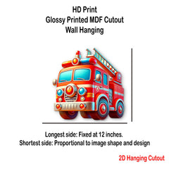 3d mdf toy truck wall decor for kids' bedroom