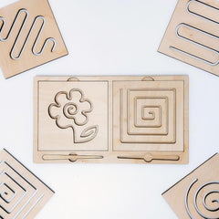Cliths Montessori Wooden Tracing Stencil Pre-Writing Boards for MDF Boards