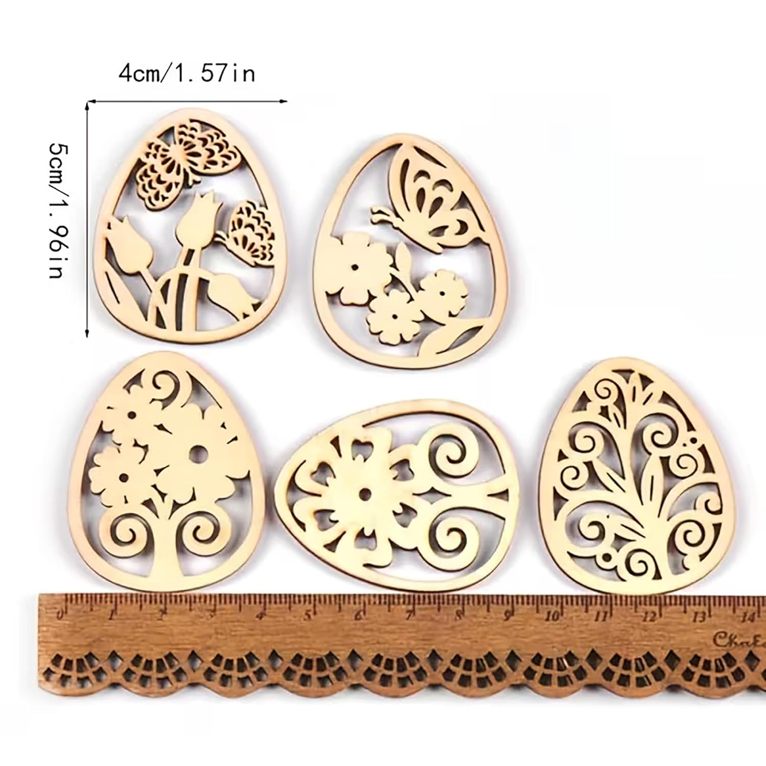 easter egg wooden shapes