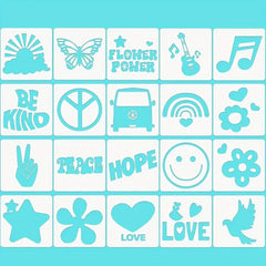 peace love stencils reusable