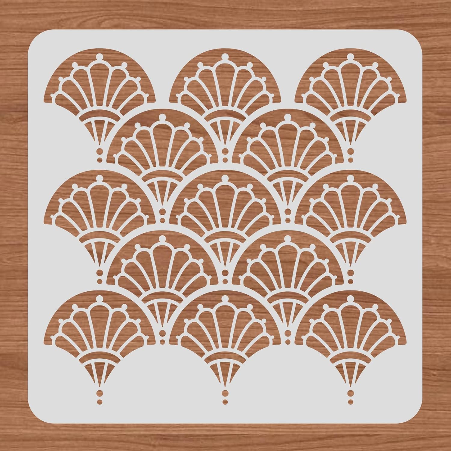 floral geometric stencil template