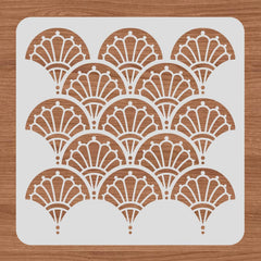 floral geometric stencil template