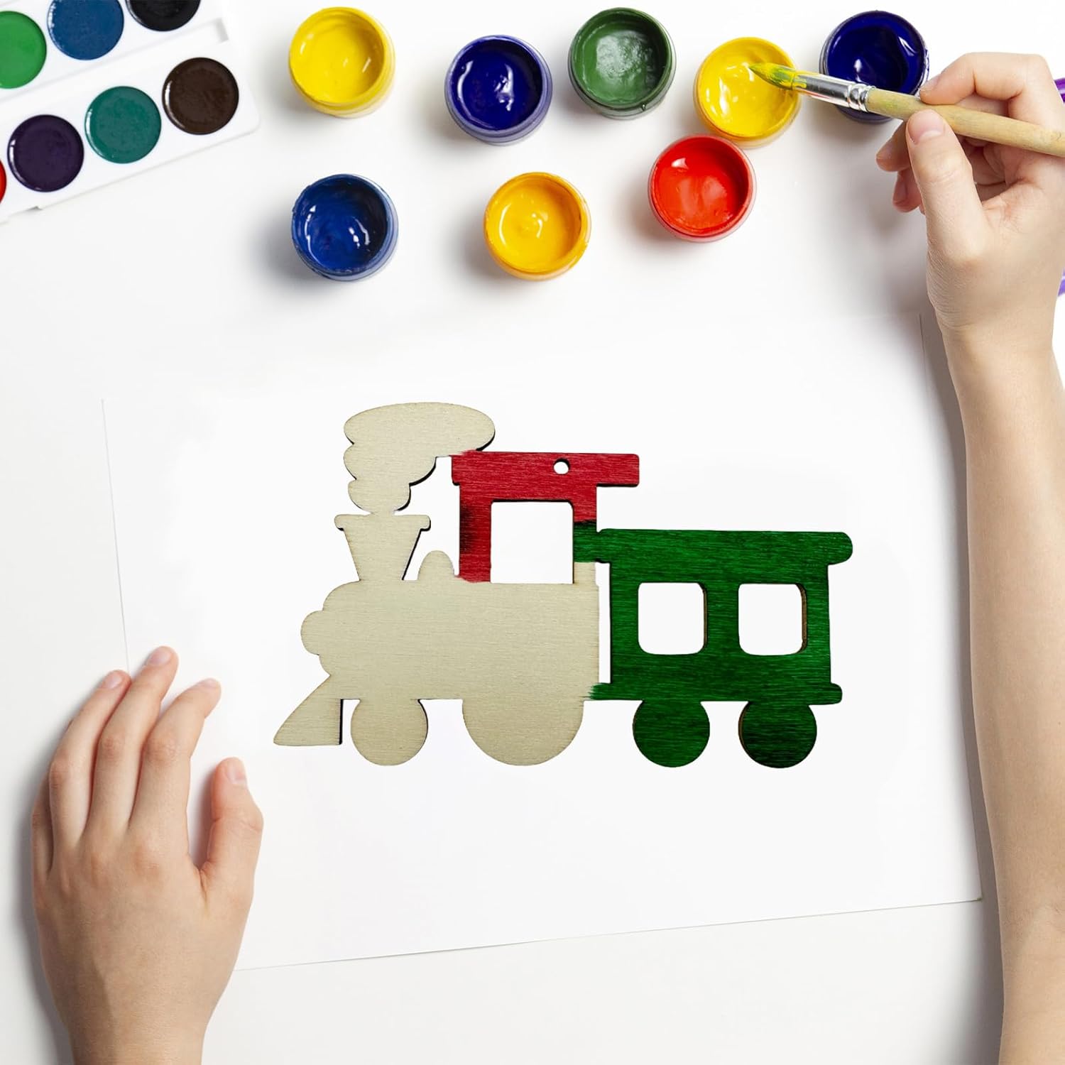 diy wooden train craft pieces