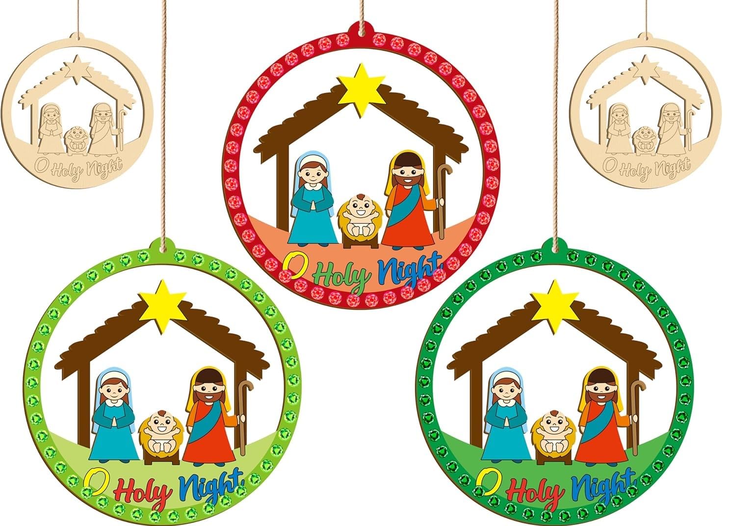 nativity wooden slices for diy crafts