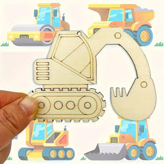 Bulk pack wood construction equipment cutouts for painting