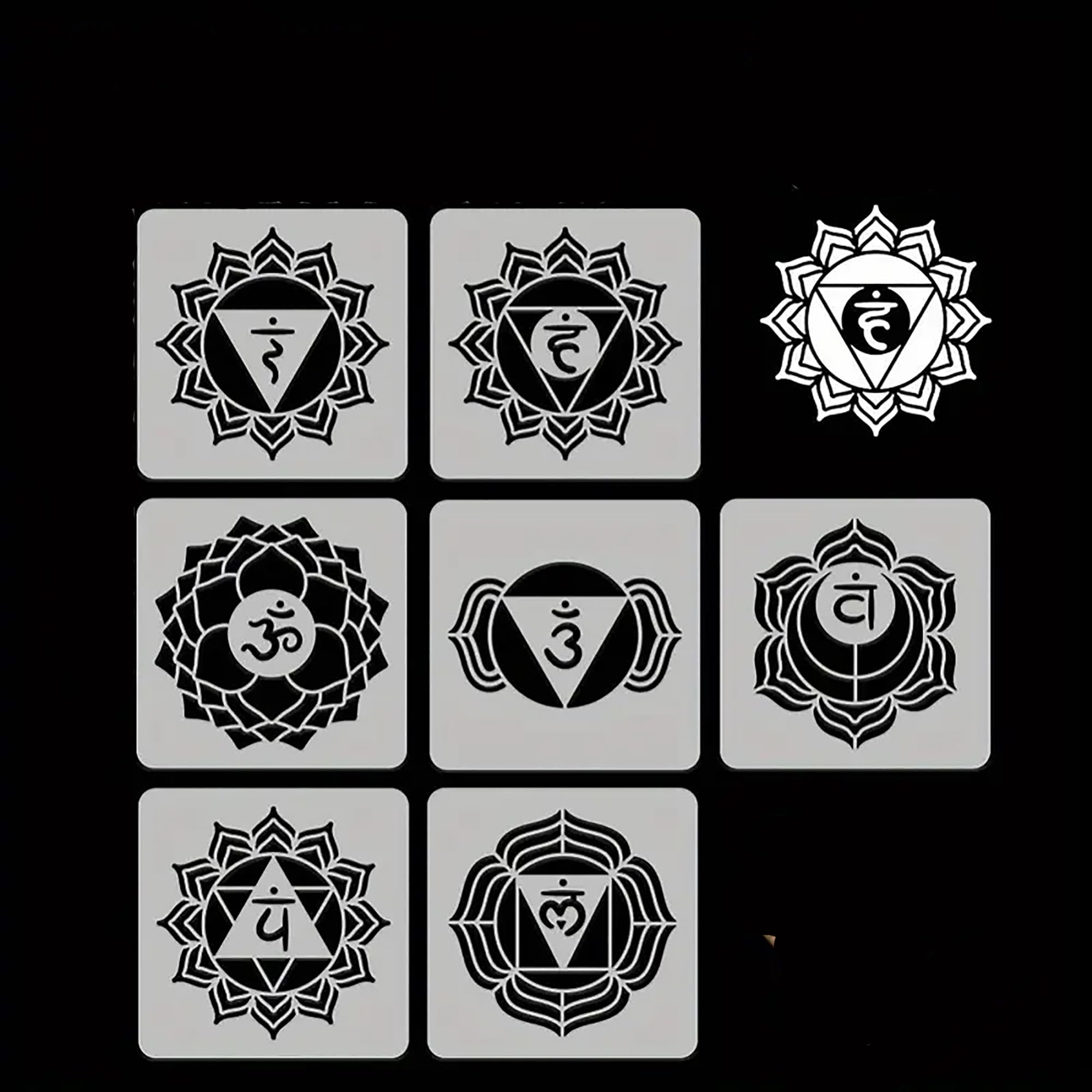 chakra stencils for painting and crafts 7 chakra stencil templates for wall art mandala stencil for diy craft projects