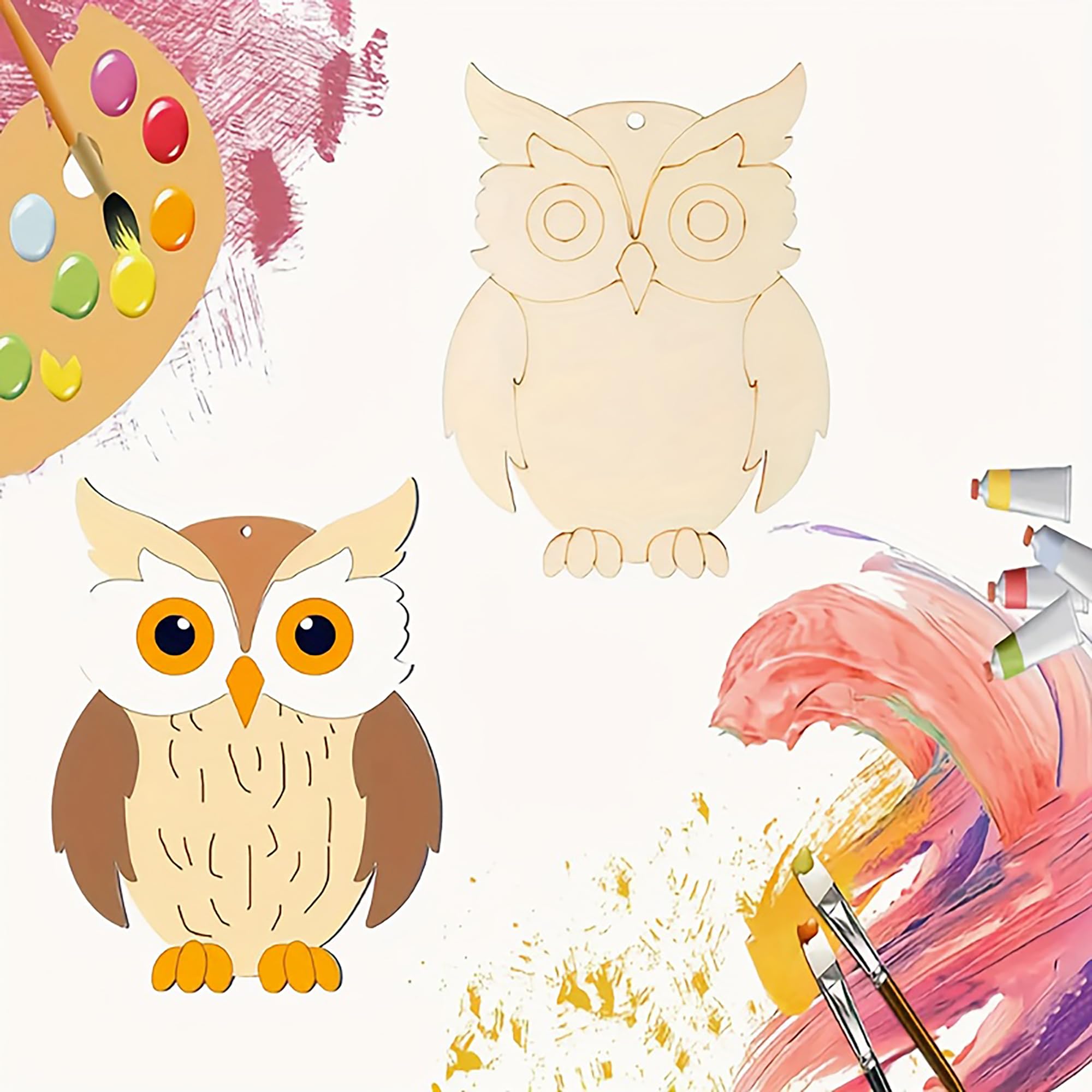 owl shaped wooden cutouts