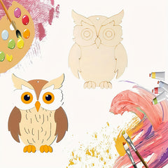 owl shaped wooden cutouts