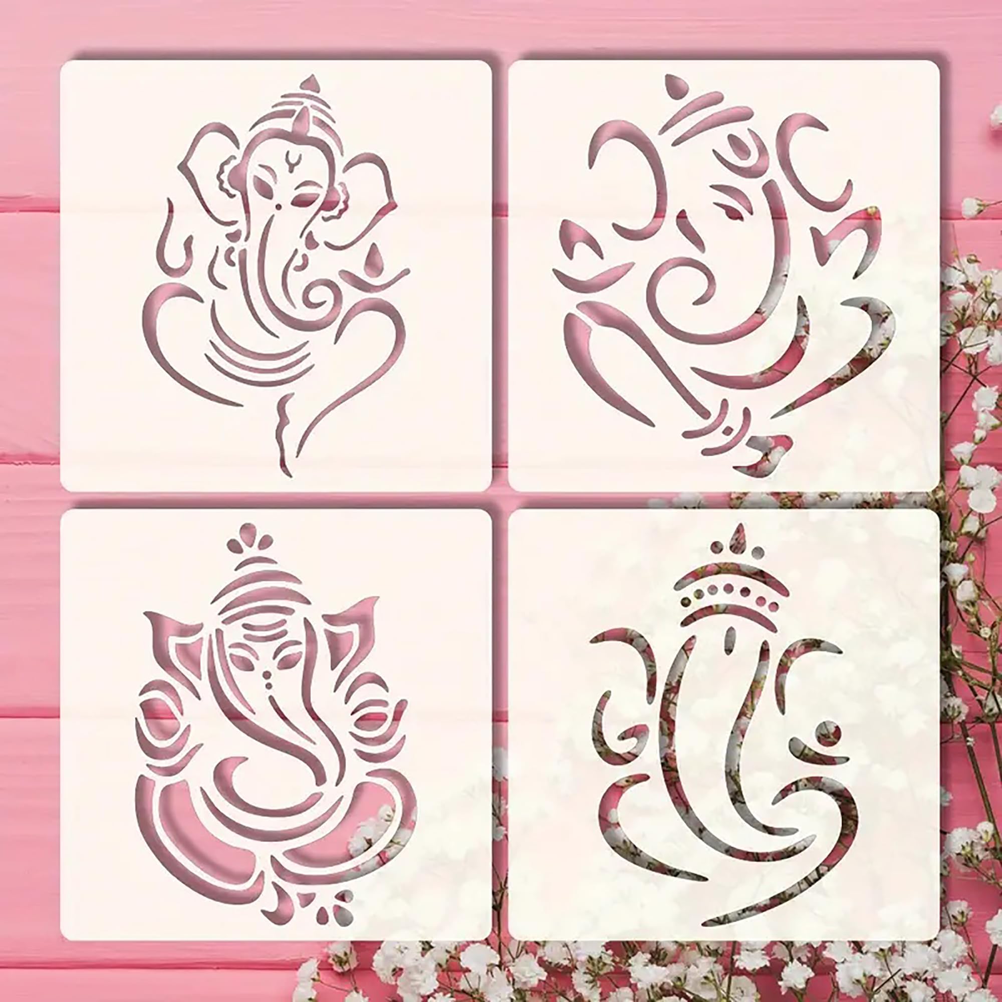 ethnic indian mandala art stencils for festive décor