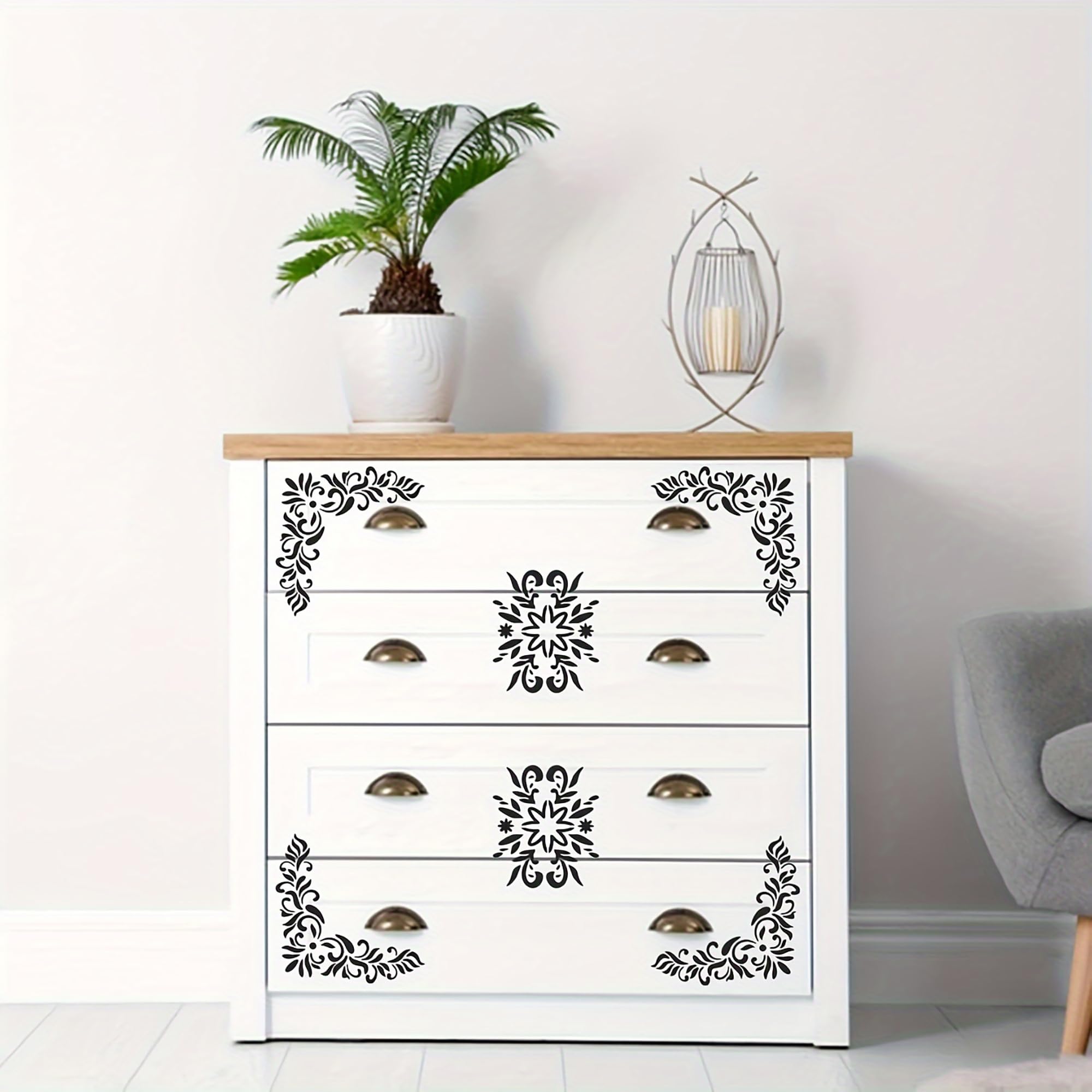 interchangeable decorative edge stencils
