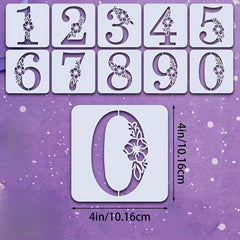 reusable number stencils for planners