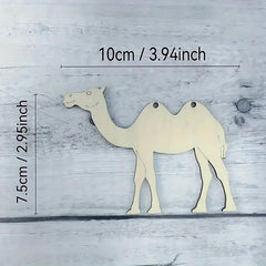 Cliths 10 Pcs Premarked Camel Shape Cutouts Animal Craft Base for Painting DIY Art Projects Kids Activities Home Decor